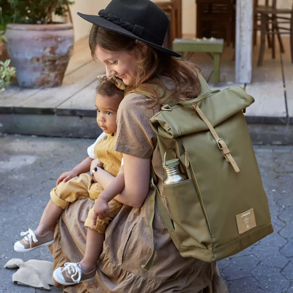 LÄSSIG Sac À Langer>Sac à Dos à Langer Rolltop Green Label - Vert Olive
