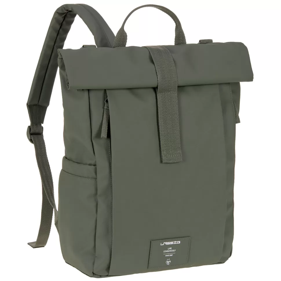 LÄSSIG Sac À Langer>Sac à Dos à Langer Rolltop Up Green Label - Olive