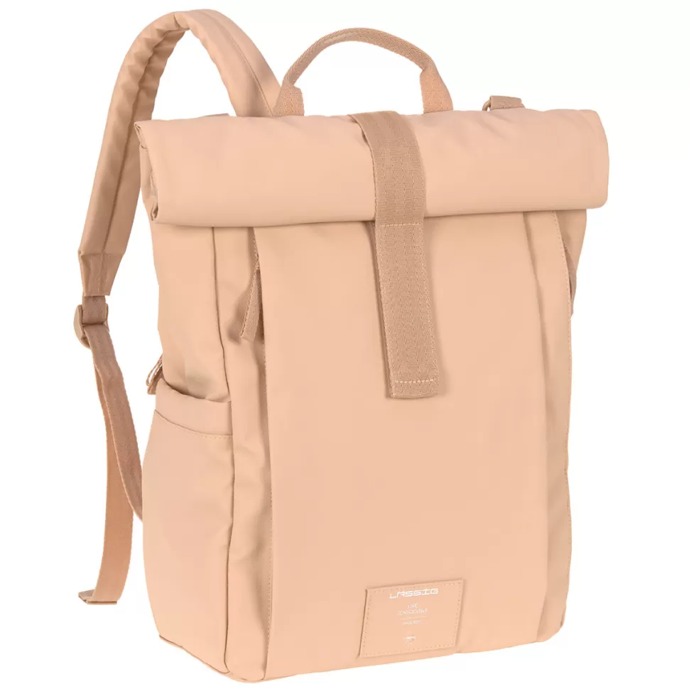 LÄSSIG Sac À Langer>Sac à Dos à Langer Rolltop Up Green Label - Rose Pêche