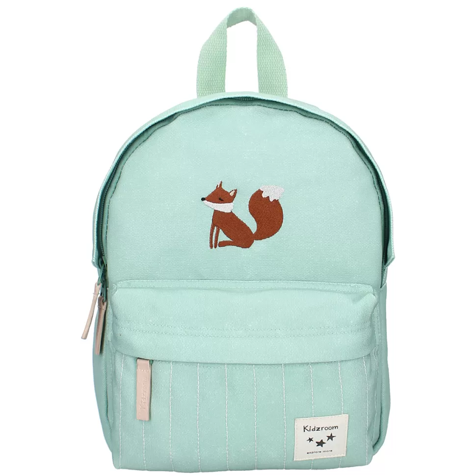 Enfant Kidzroom Bagagerie Enfant>Sac à Dos Brodé Tattle and Tales - Renard Vert
