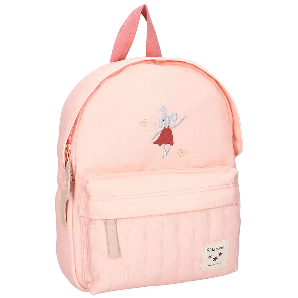 Enfant Kidzroom Bagagerie Enfant>Sac à Dos Brodé Tattle and Tales - Souris Rose