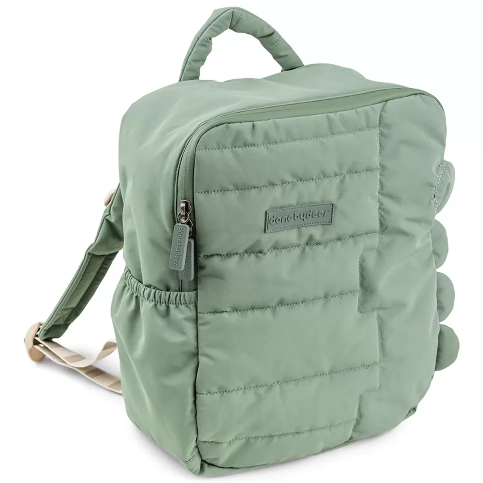 Enfant Done by Deer Bagagerie Enfant>Sac à Dos Enfant Matelassé - Croco Vert