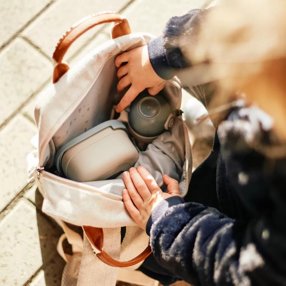Enfant Childhome Bagagerie Enfant>Sac à Dos Mini Club Signature Canvas - Off White