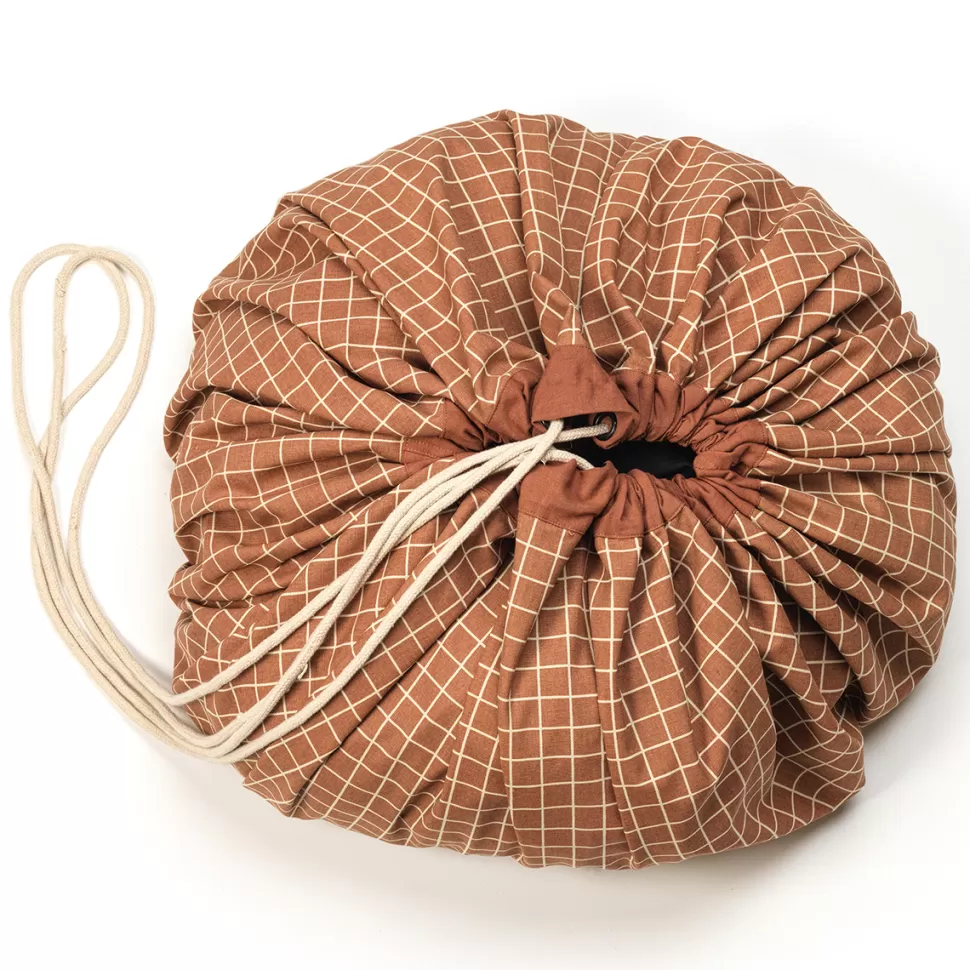 Play&Go Rangement>Sac à Jouets - Grid Brown