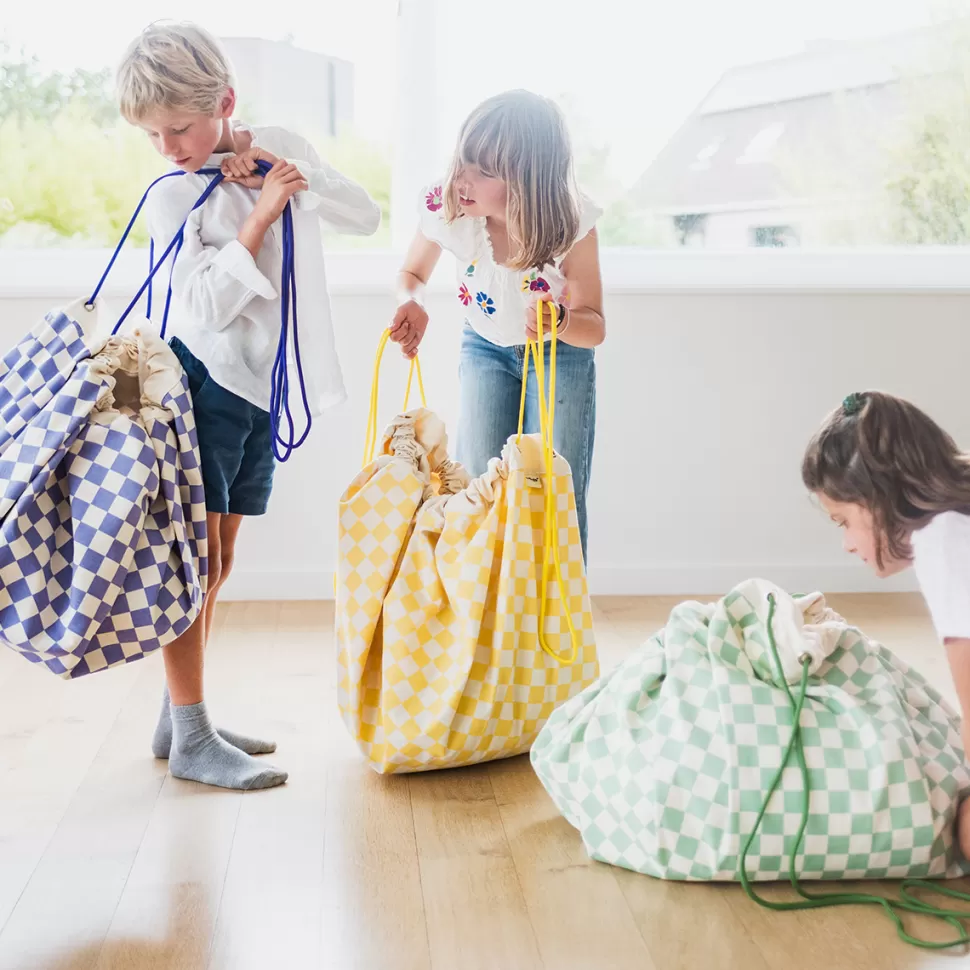 Play&Go Rangement>Sac à Jouets - Vichy Yellow