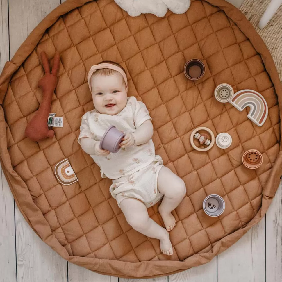Play&Go Rangement>Sac à Jouets et Tapis de Jeux Coton Bio - Tawny Brown