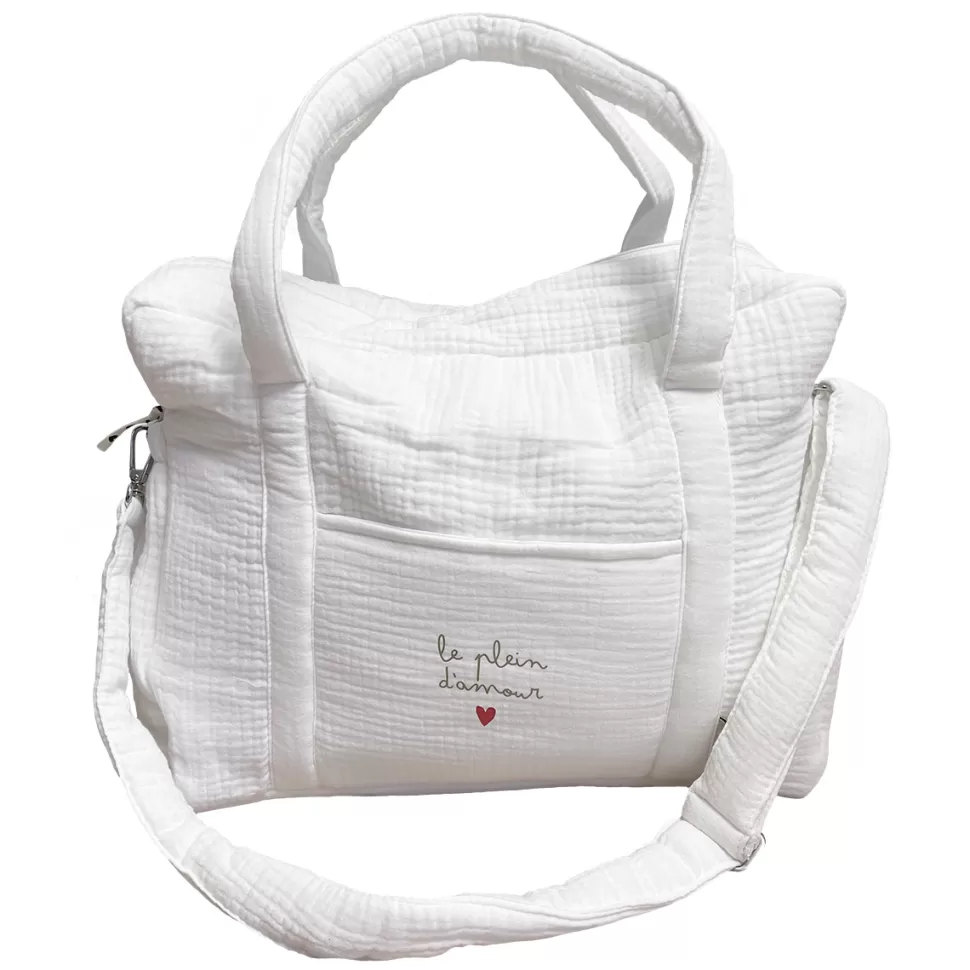 Atelier Wagram Sac À Langer>Sac à Langer - Ecru Le Plein d'Amour