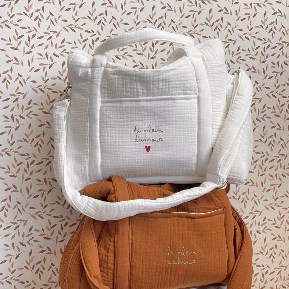 Atelier Wagram Sac À Langer>Sac à Langer - Ecru Le Plein d'Amour