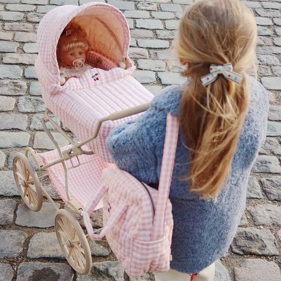 Konges Sløjd Mes Premiers Jouets>Sac à Langer pour Poupée - Powder Pink Check