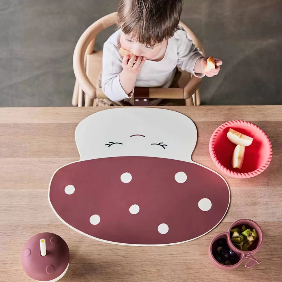OYOY Repas>Set de Table Champignon - Off White Red