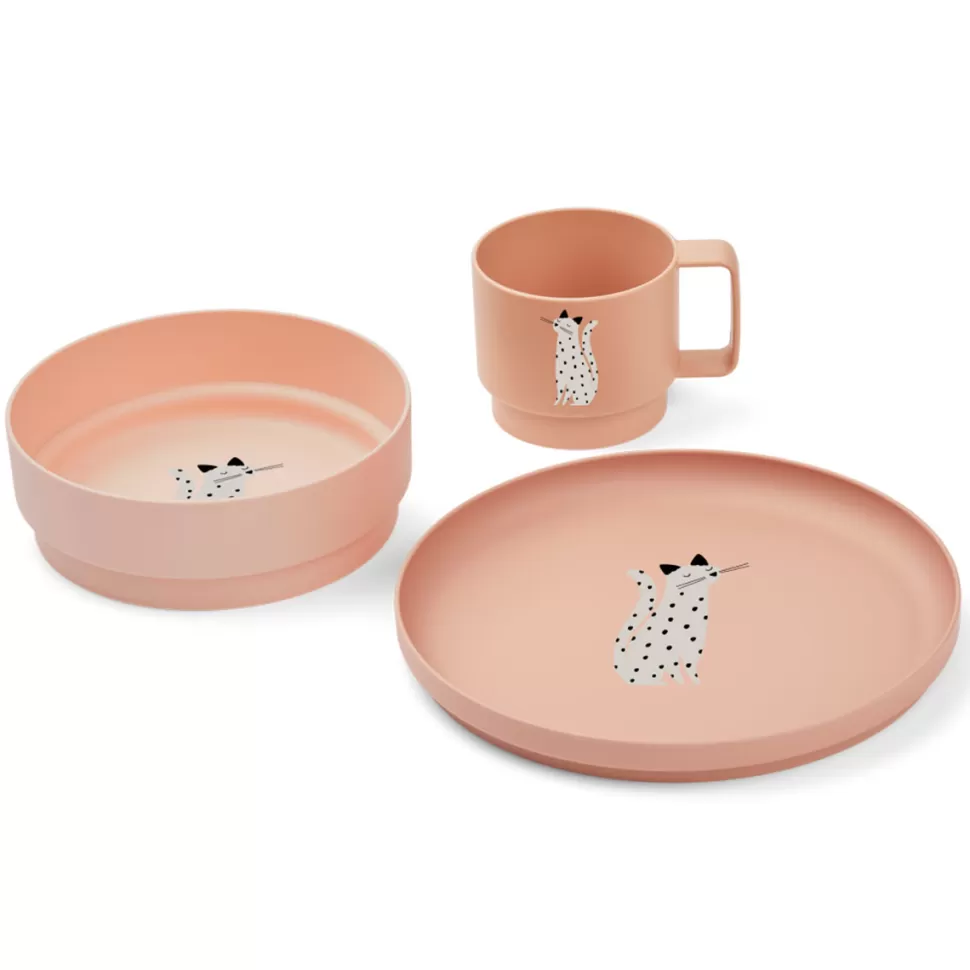 Liewood Repas>Set de Vaisselle 3 Pièces Archi - Cat Tuscany Rose