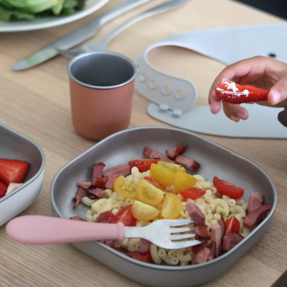 BÉABA Repas>Set de Vaisselle 3 Pièces en Inox - Terracotta