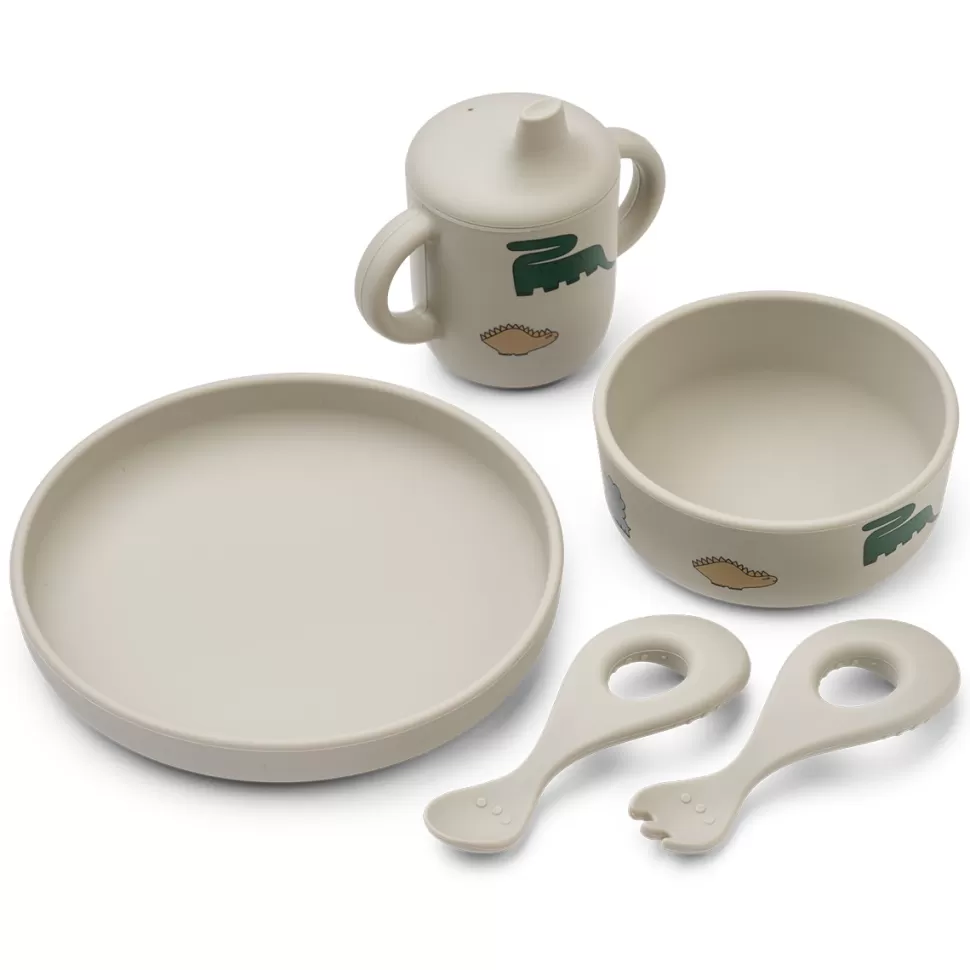 Liewood Repas>Set Repas 5 Pièces Ryle - Dinosaurs Mist