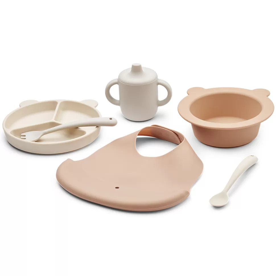Liewood Repas>Set Repas 6 Pièces Stina - Mr Bear Tuscany Rose Multi Mix