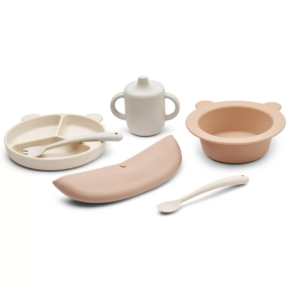 Liewood Repas>Set Repas 6 Pièces Stina - Mr Bear Tuscany Rose Multi Mix