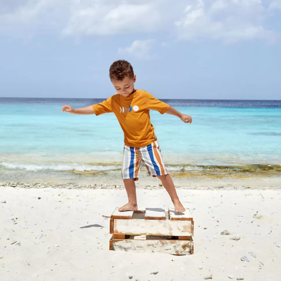 LÄSSIG Accessoires Bébé>Short de Bain Desert Aventure Vagues Bleu Nature - 18/24 Mois
