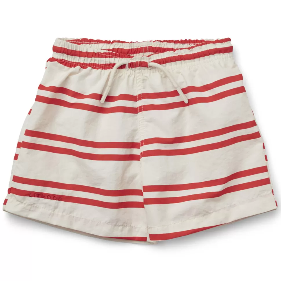 Liewood Accessoires Bébé>Short de Bain Duke Stripes Crème de la Crème Apple Red - 2/3 Ans