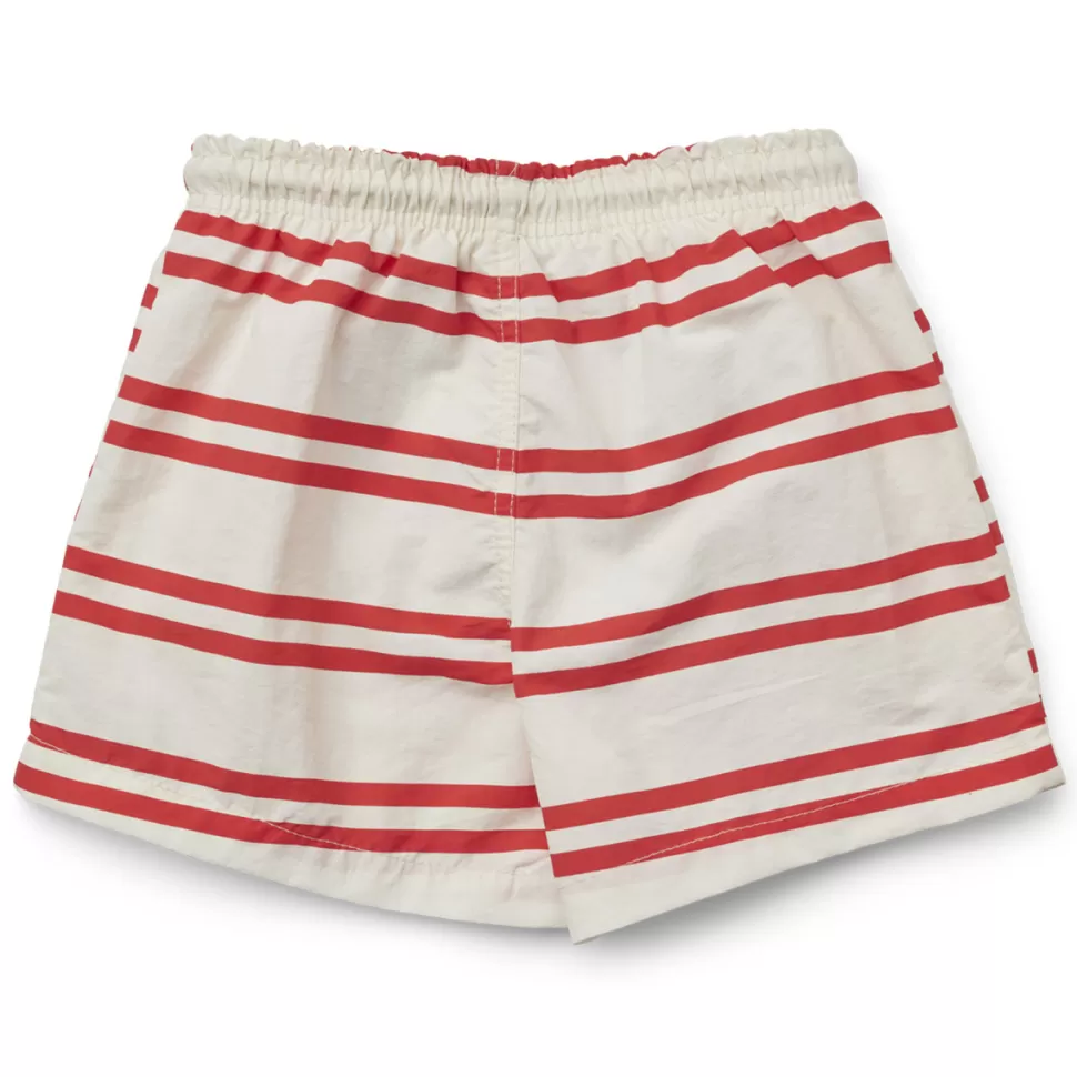 Liewood Accessoires Bébé>Short de Bain Duke Stripes Crème de la Crème Apple Red - 2/3 Ans