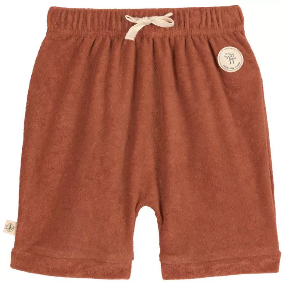 LÄSSIG Bas Bébé>Short en Tissu Eponge Rouille - 3/6 Mois