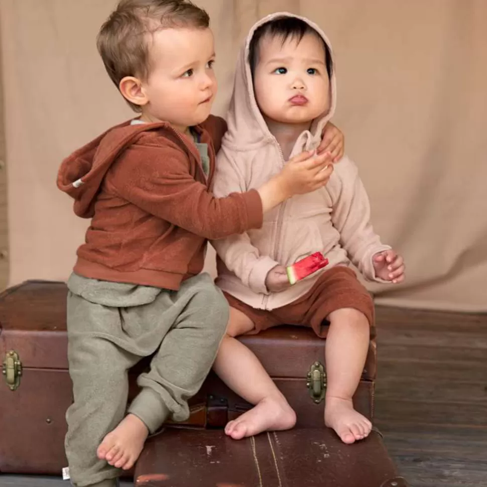 LÄSSIG Bas Bébé>Short en Tissu Eponge Rouille - 3/6 Mois