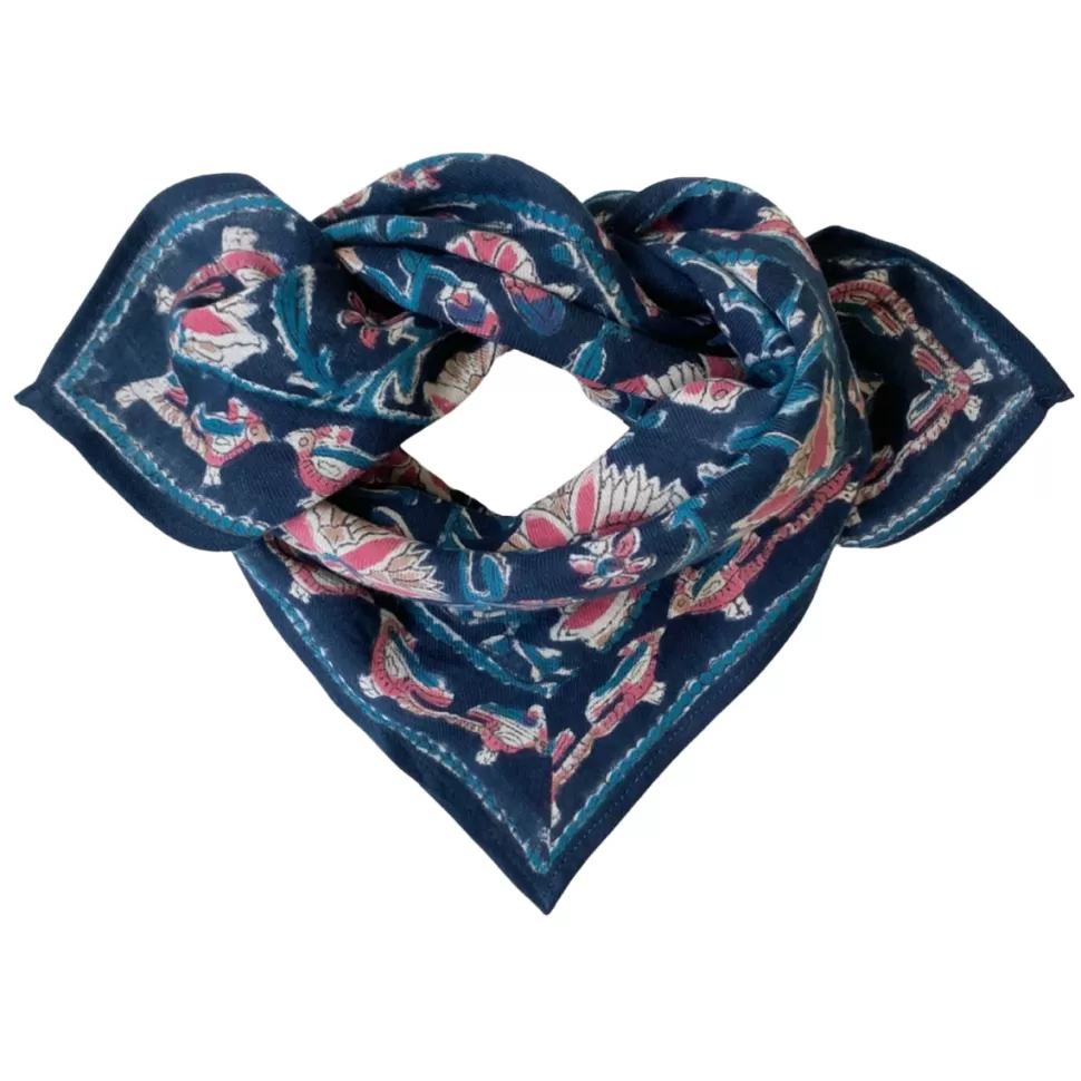 Apaches Accessoires Bébé>Small Foulard Manika Bird - Céleste