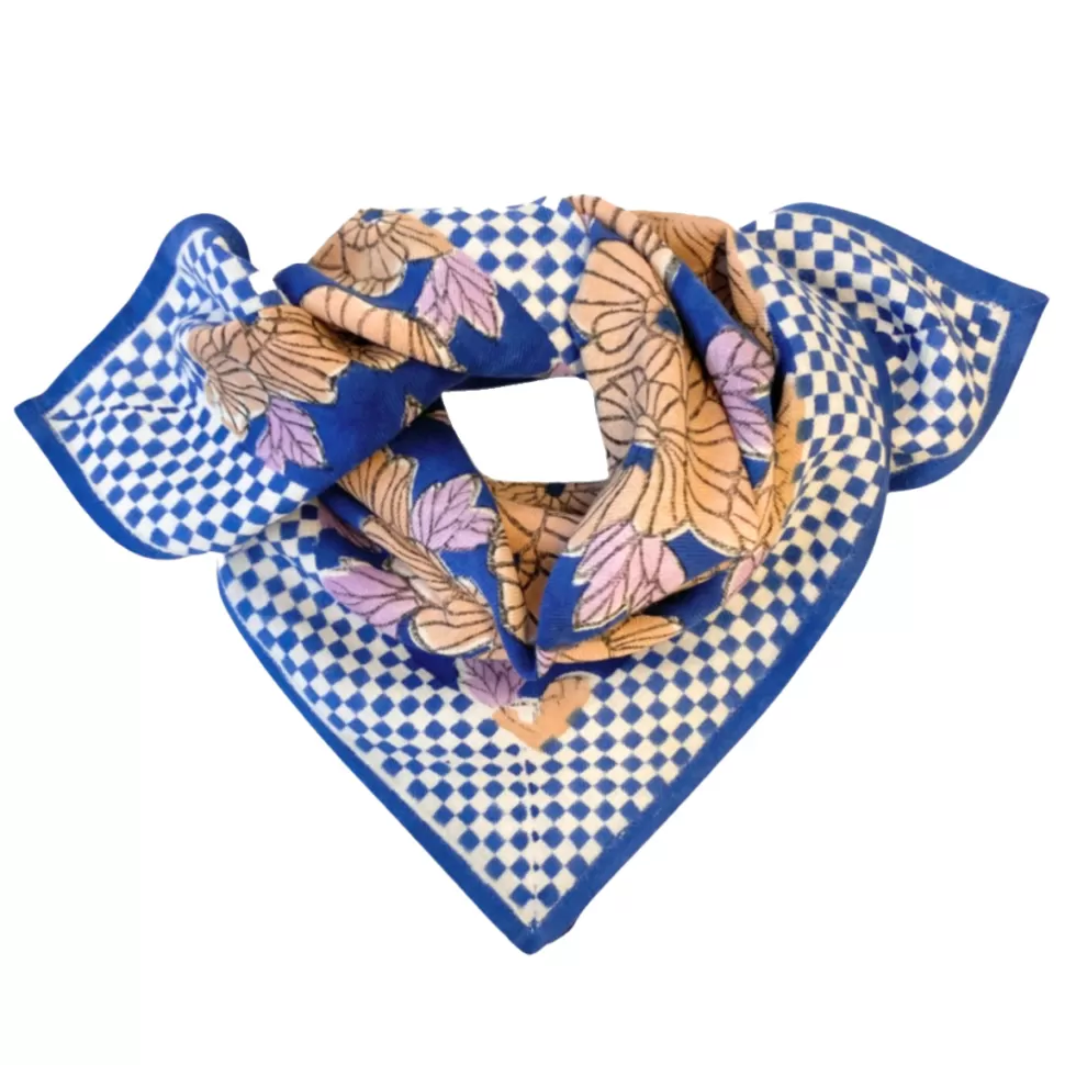 Apaches Accessoires Bébé>Small Foulard Manika Bloom - Bleu Klein