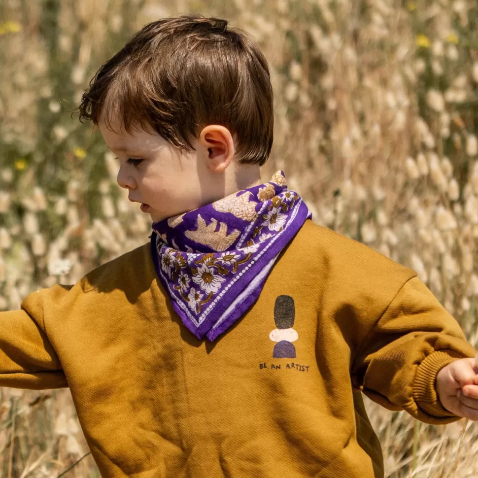 Apaches Accessoires Bébé>Small Foulard Manika Ours - Violet