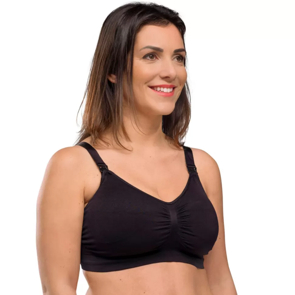 carriwell Parents>Soutien-gorge de Grossesse et d'Allaitement Rembourré Sans Coutures Noir - S