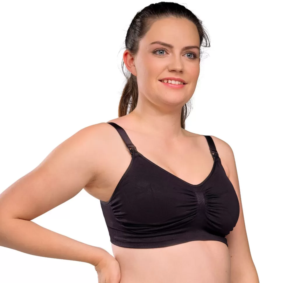 carriwell Parents>Soutien-gorge de Grossesse et d'Allaitement Rembourré Sans Coutures Noir - S