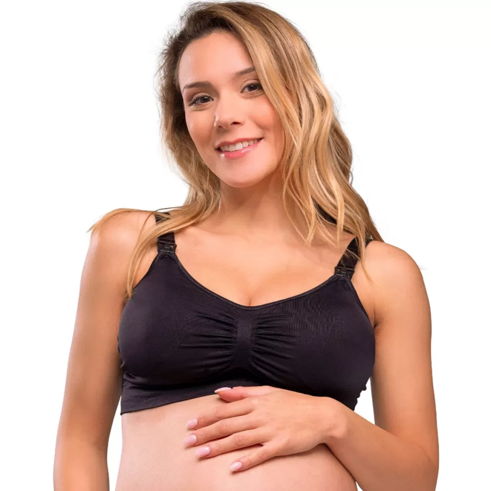 carriwell Parents>Soutien-gorge de Grossesse et d'Allaitement Rembourré Sans Coutures Noir - S