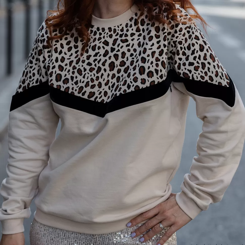 You&Milk Parents>Sweat d'Allaitement Le Graou Just Mama Léopard - XL
