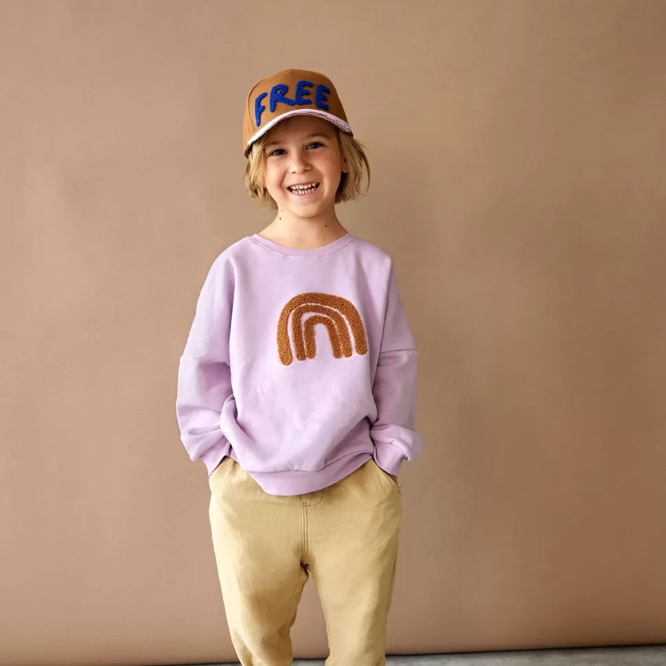 LÄSSIG Haut Bébé>Sweat Little Gang Arc-en-ciel Lilas - 1/2 Ans