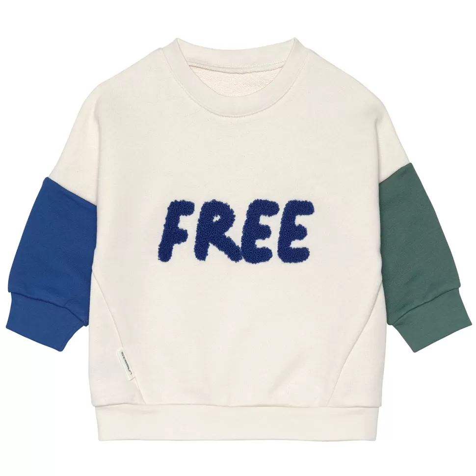 LÄSSIG Haut Bébé>Sweat Little Gang Free Blanc Cassé - 1/2 Ans