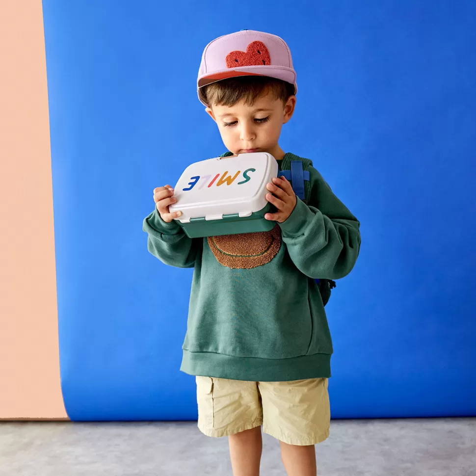 LÄSSIG Haut Bébé>Sweat Little Gang Smile Vert Océan - 2/4 Ans