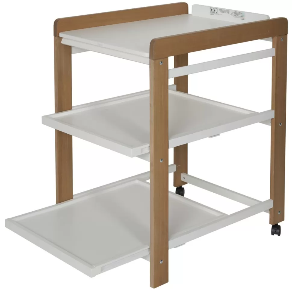 Quax Table À Langer>Table à Langer Comfort - Blanc et Naturel