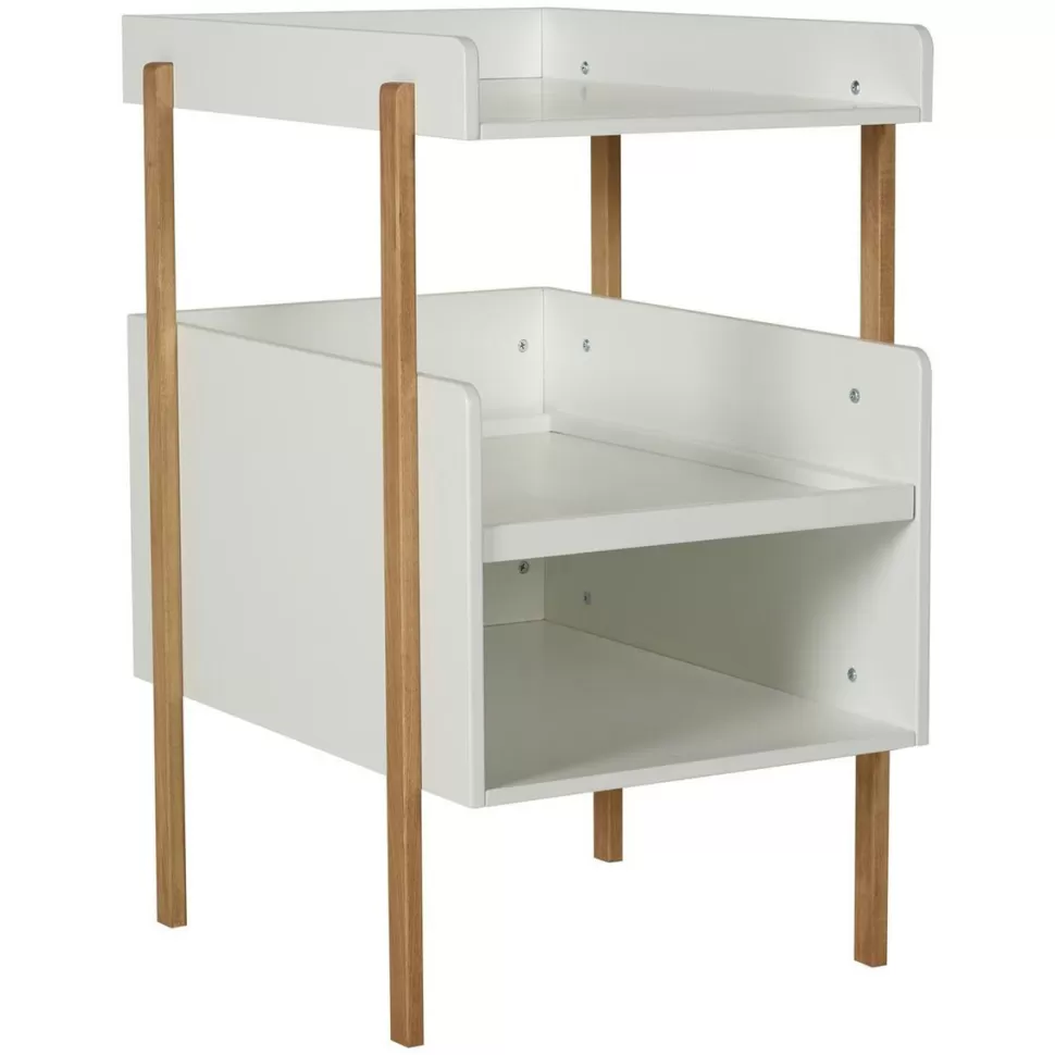Quax Table À Langer>Table à Langer Vintage - Blanc et Naturel