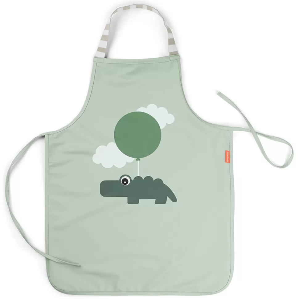 Done by Deer Bavoir>Tablier Imperméable - Happy Clouds Vert