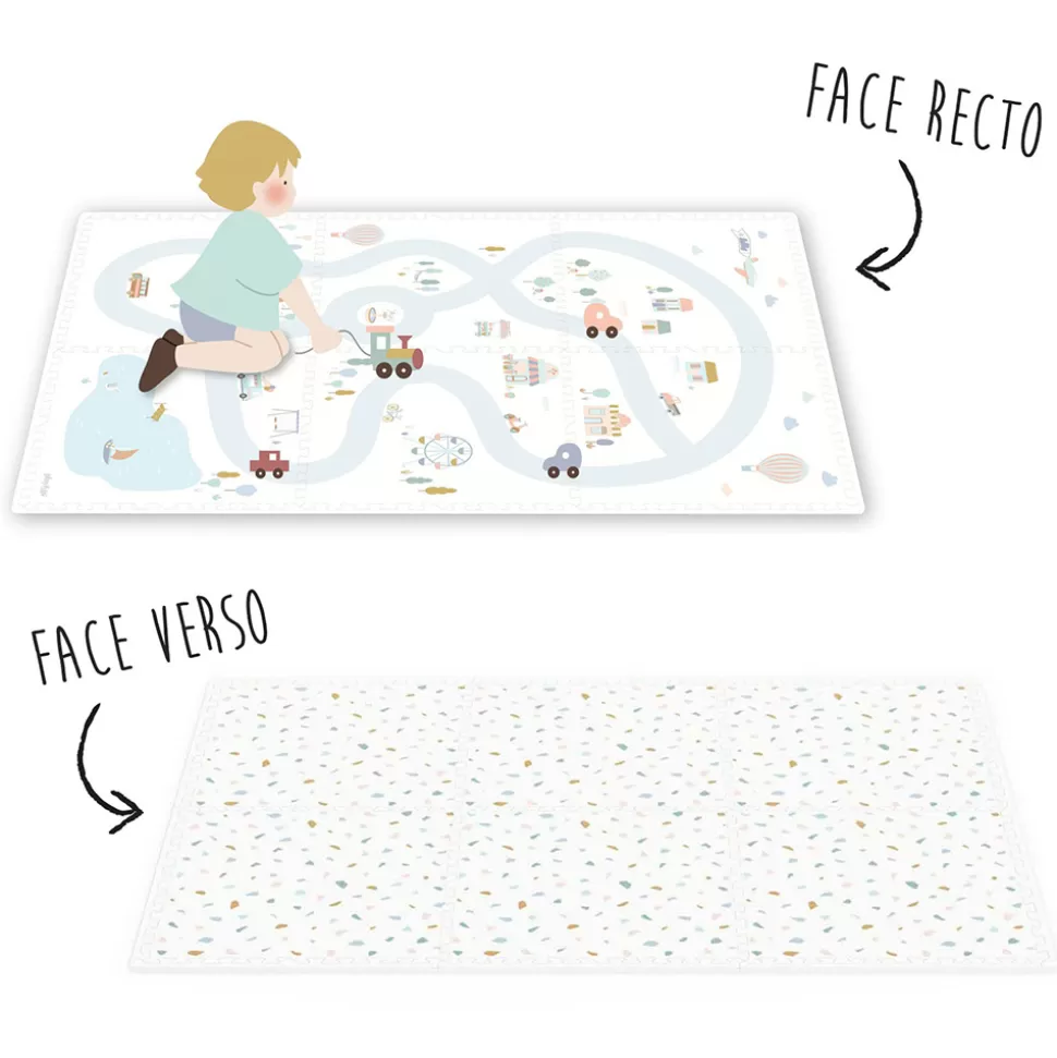 Play&Go Tapis D'éveil>Tapis de Jeux Réversible - Village & Terrazzo