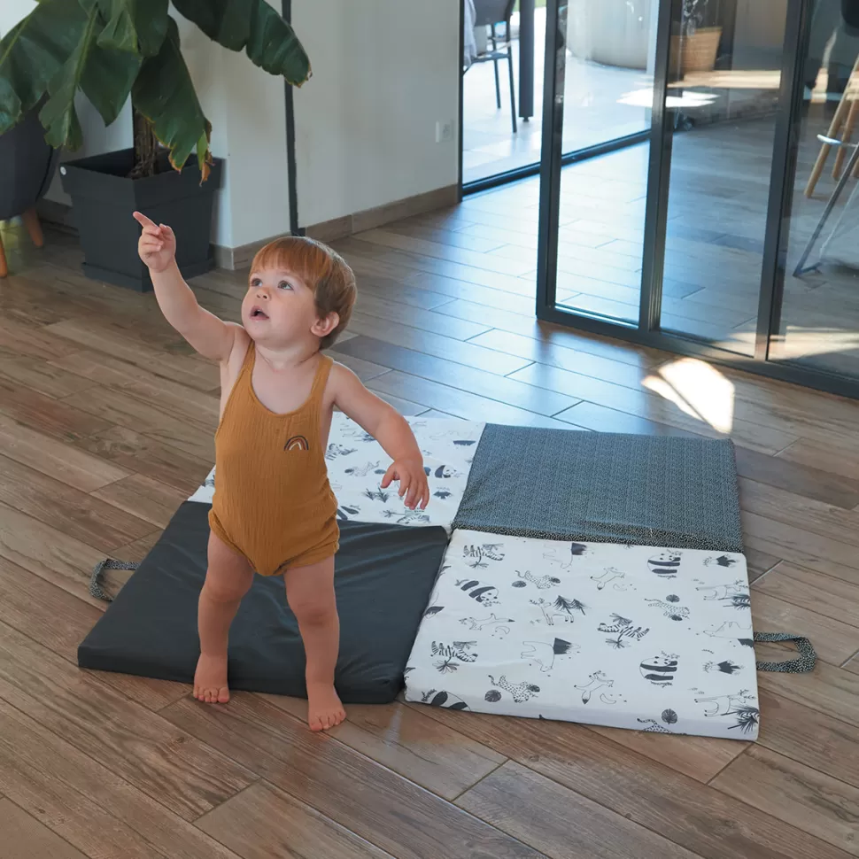 Candide Tapis D'éveil>Tapis de Motricité - Noir et Blanc