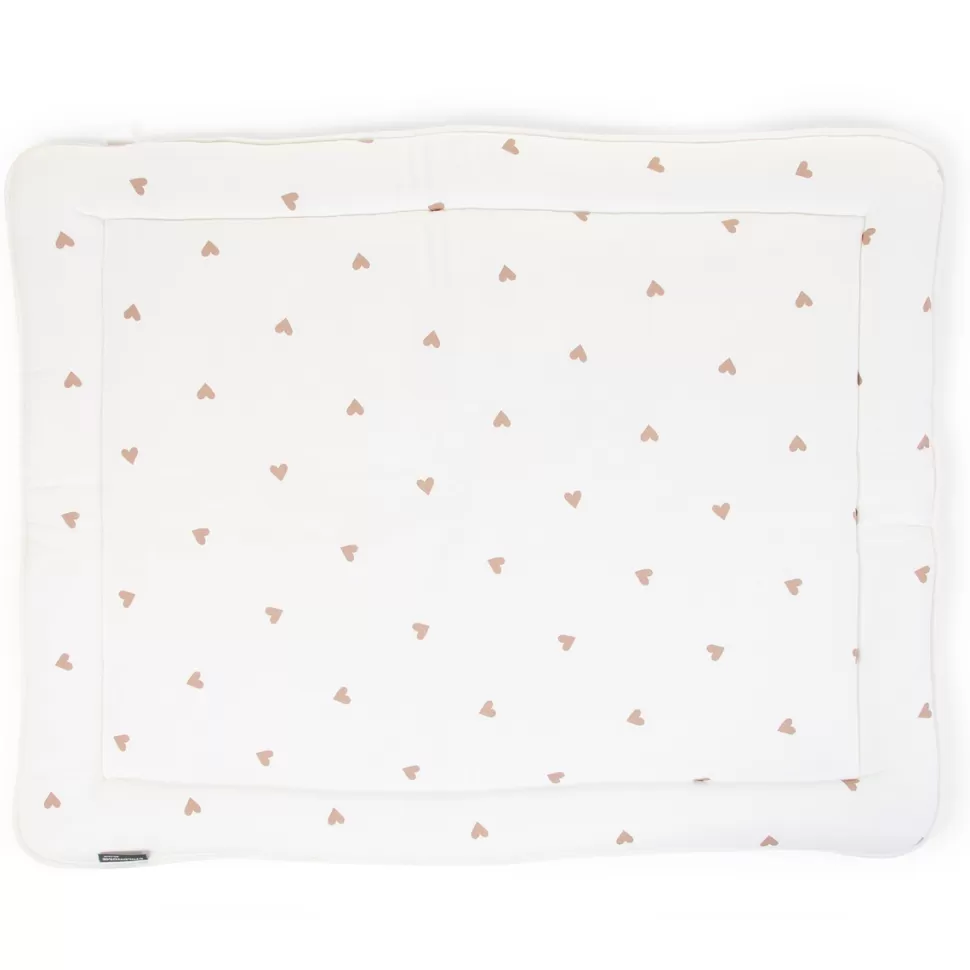 Childhome Meuble Bébé>Tapis de Parc Jersey - White & Hearts