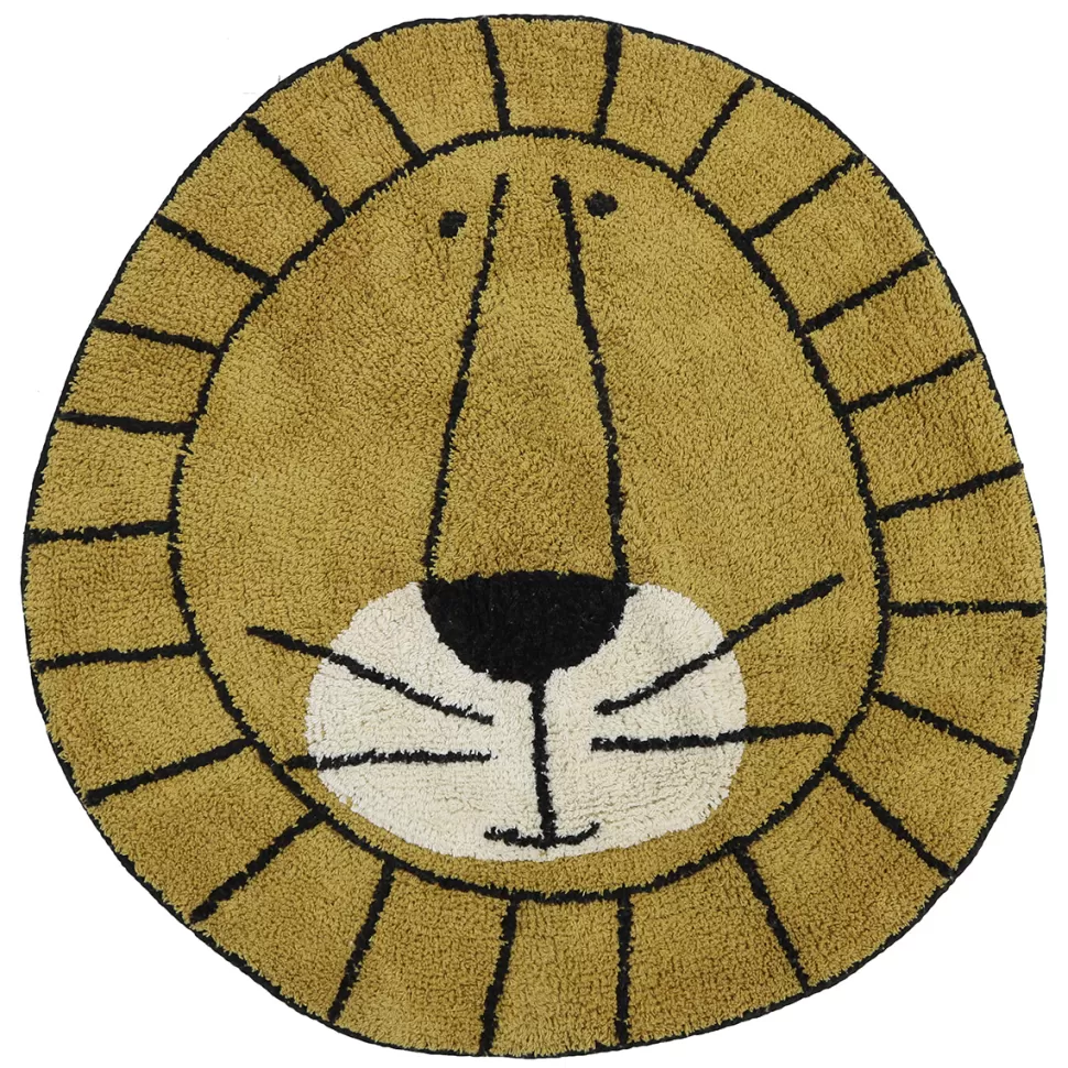 Tapis Petit Décoration>Tapis Lion Ocre - Ø 100 cm