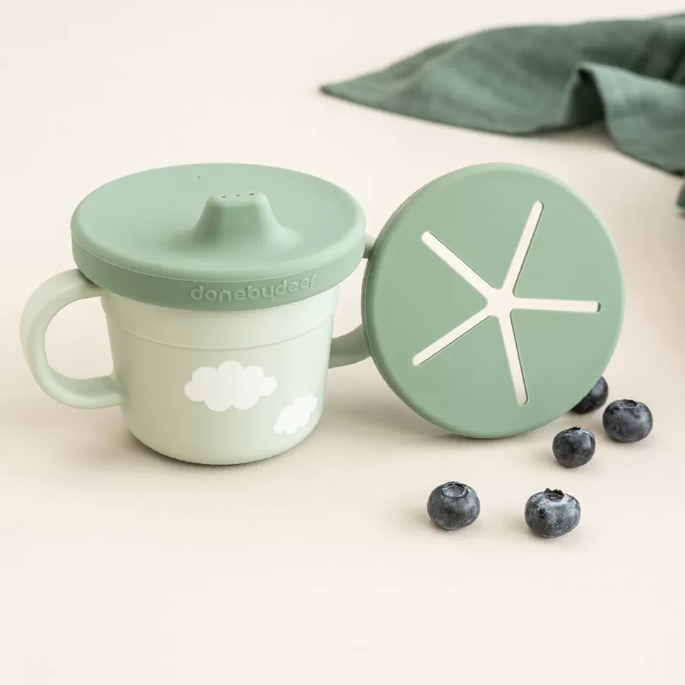 Done by Deer Repas>Tasse d'Apprentissage & Snack Foodie - Croco Vert