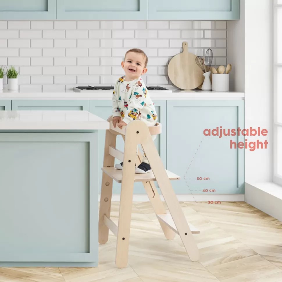 mamatoyz Meuble Bébé>Tour d'Apprentissage Pliable - Naturel