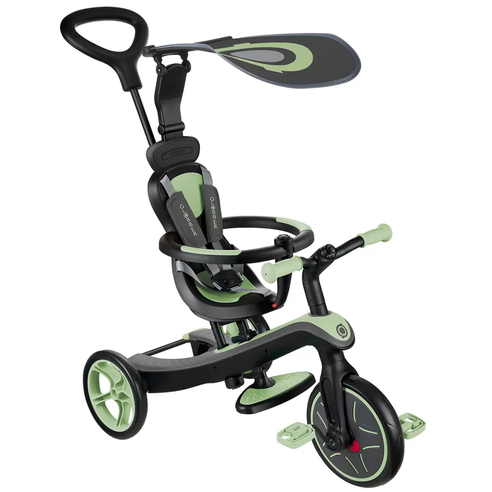 Globber Trotteur & Porteur>Tricycle Evolutif Trike Explorer 4-en-1 - Vert Sauge