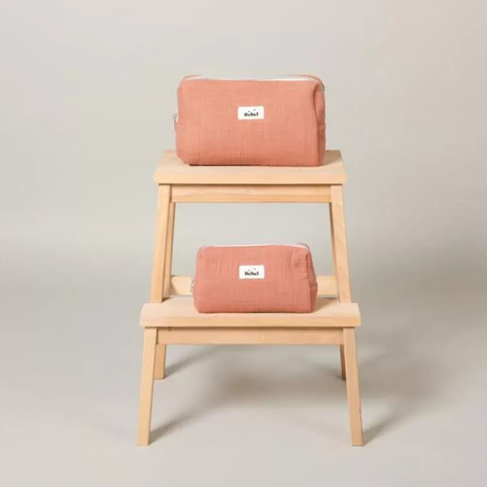 BEBEL Textile>Trousse de Toilette Effet Lin - Terracotta
