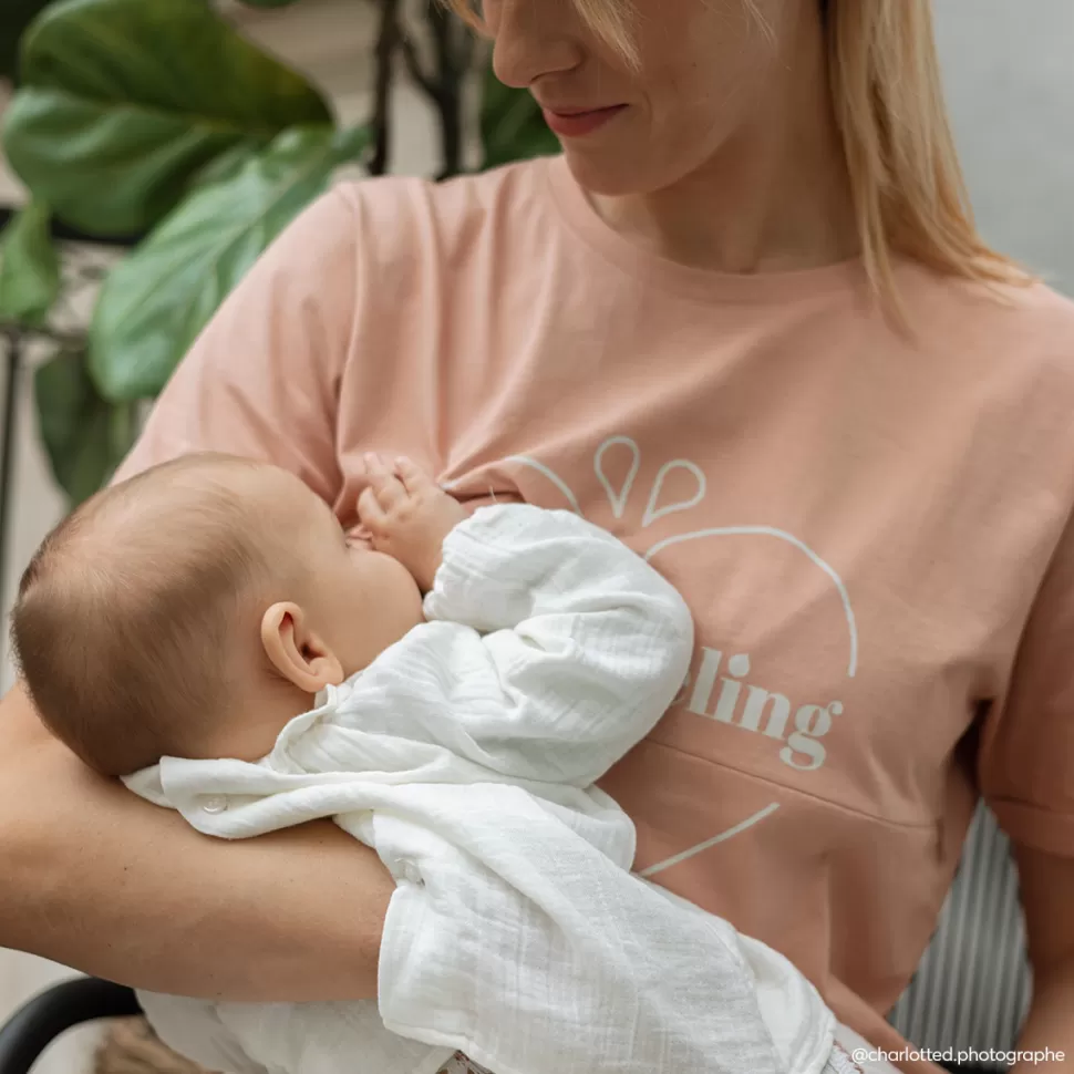 You&Milk Parents>T-shirt d'Allaitement Breastfeeling Biscuit - XS