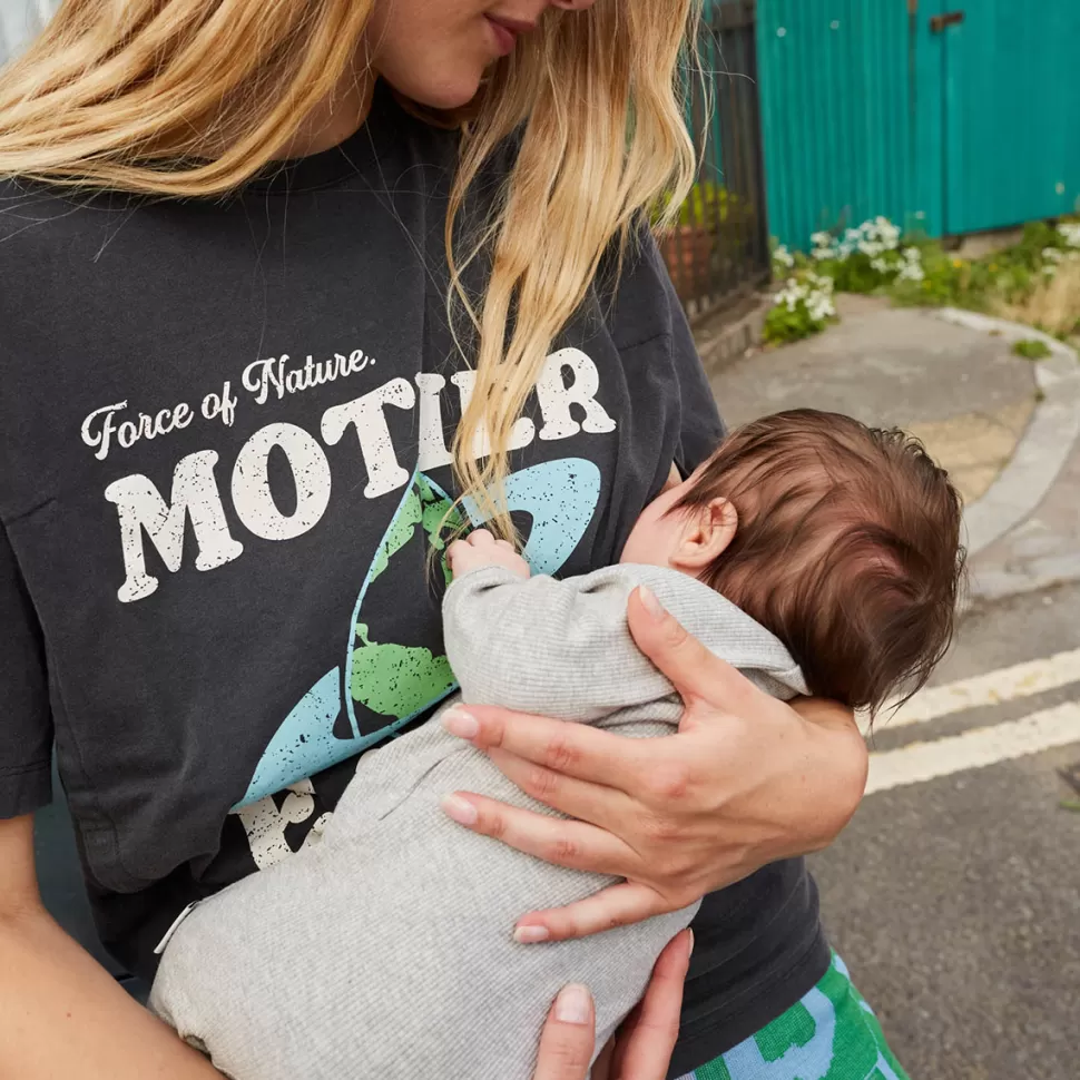 Tajinebanane Parents>T-shirt d'Allaitement Mother Earth - XXL