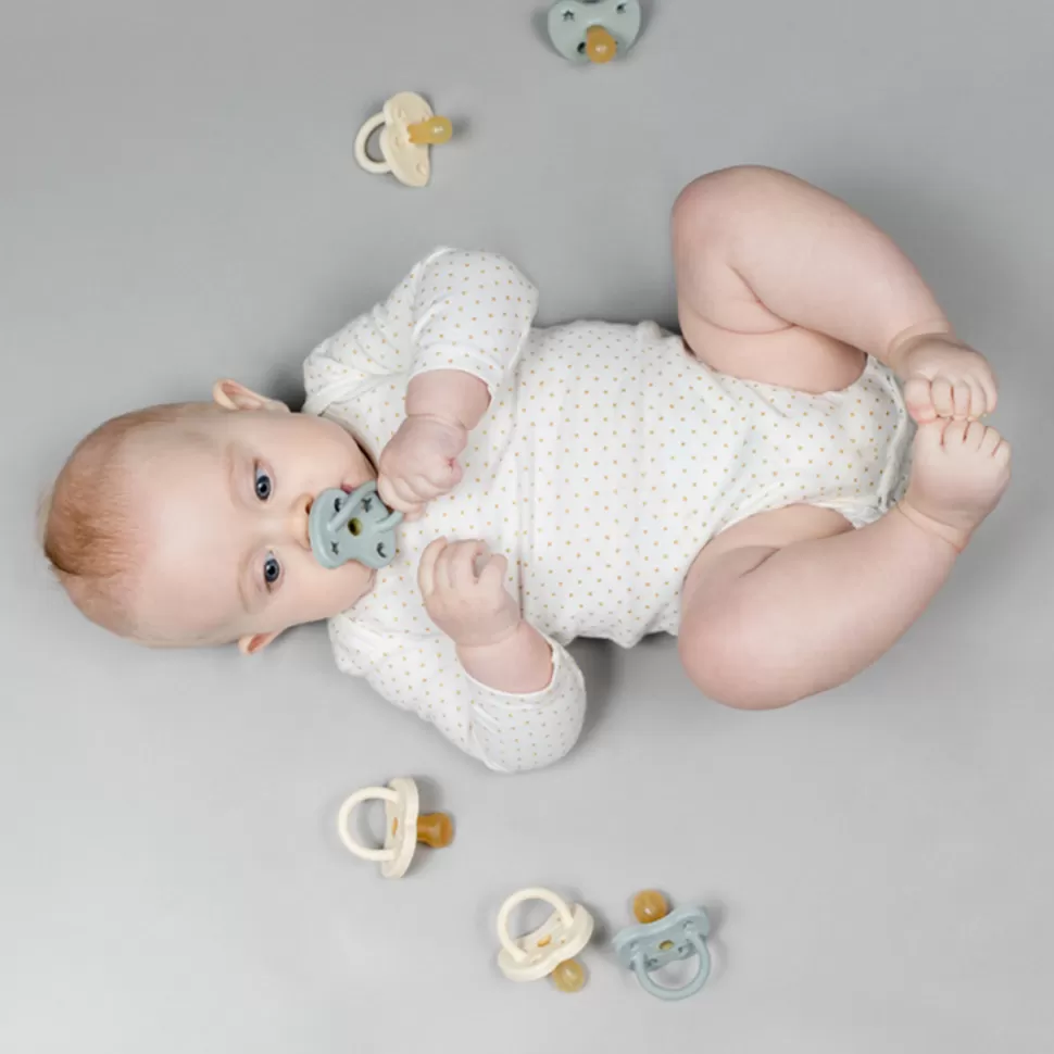HEVEA Succion>Tétine Physiologique Canards Baby Blue - 0/3 Mois