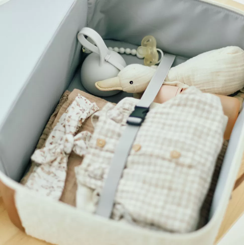Enfant Childhome Bagagerie Enfant>Valise Mini Traveller - Teddy Ecru