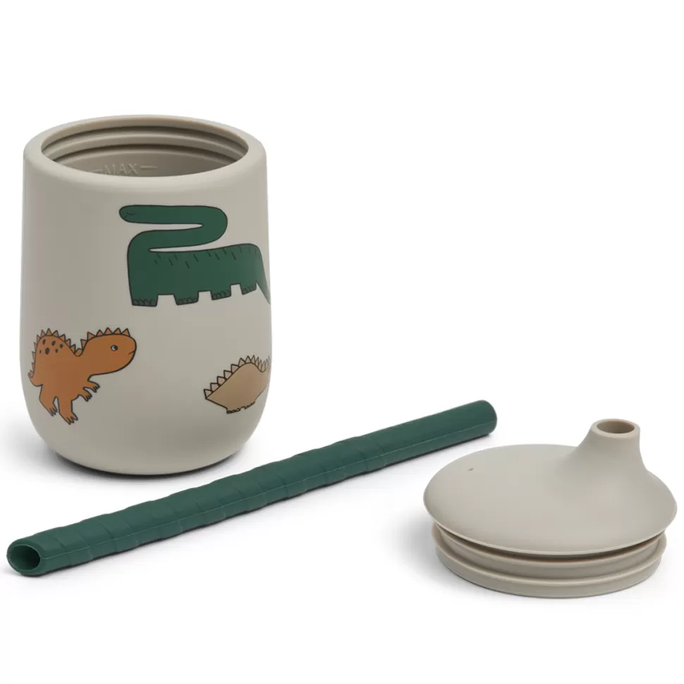 Liewood Repas>Verre avec Paille Ellis Dinosaurs Mist - 230 ml
